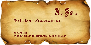 Molitor Zsuzsanna névjegykártya