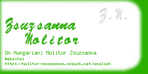 zsuzsanna molitor business card